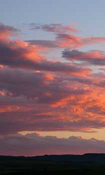 Sunset sky over Montana
